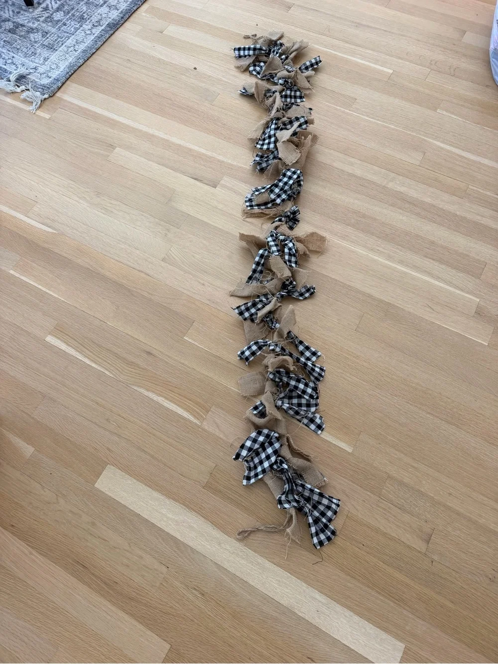 Hobby Lobby Burlap and Black Gingham Garland